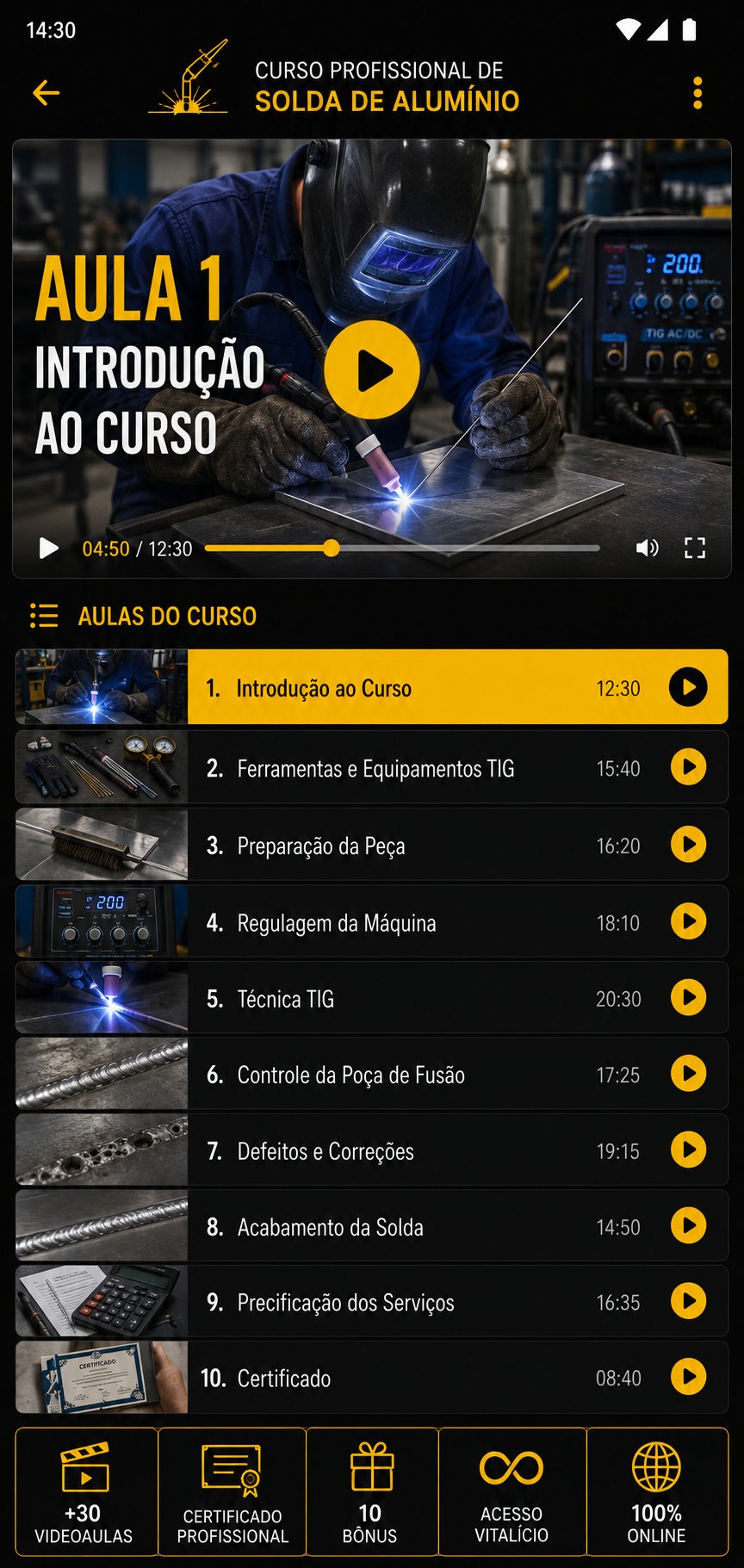 Aula 1 — Introdução ao curso de solda de alumínio